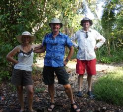 Barb, Rob, and Randall on Navui Island, Fawn Harbour
